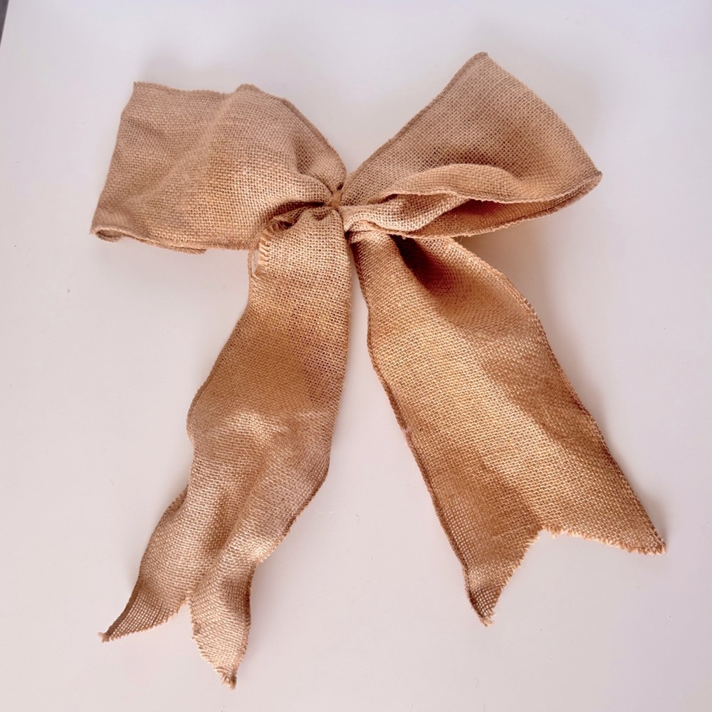 15” SHABBY RUSTIC FARMHOUSE Burlap Jute Bow Custom Home Decor